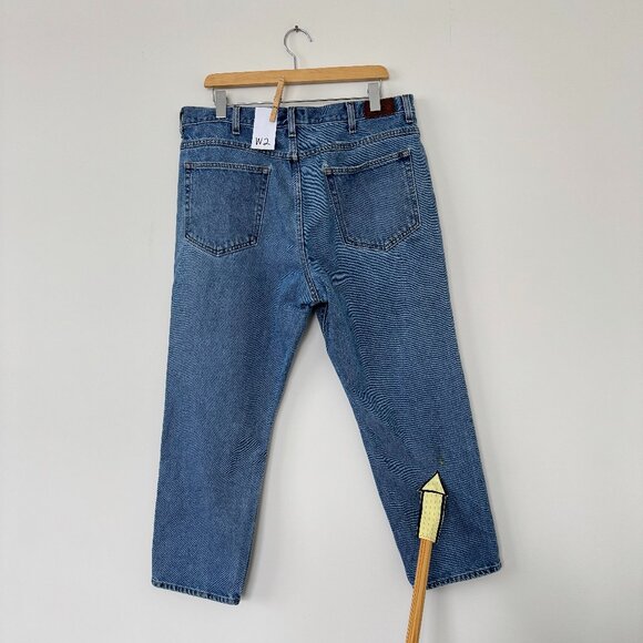 3 PAIR LOT- LL BEAN Men's 38x28 Medium Blue Jeans - WORK PANTS - Picture 8 of 13